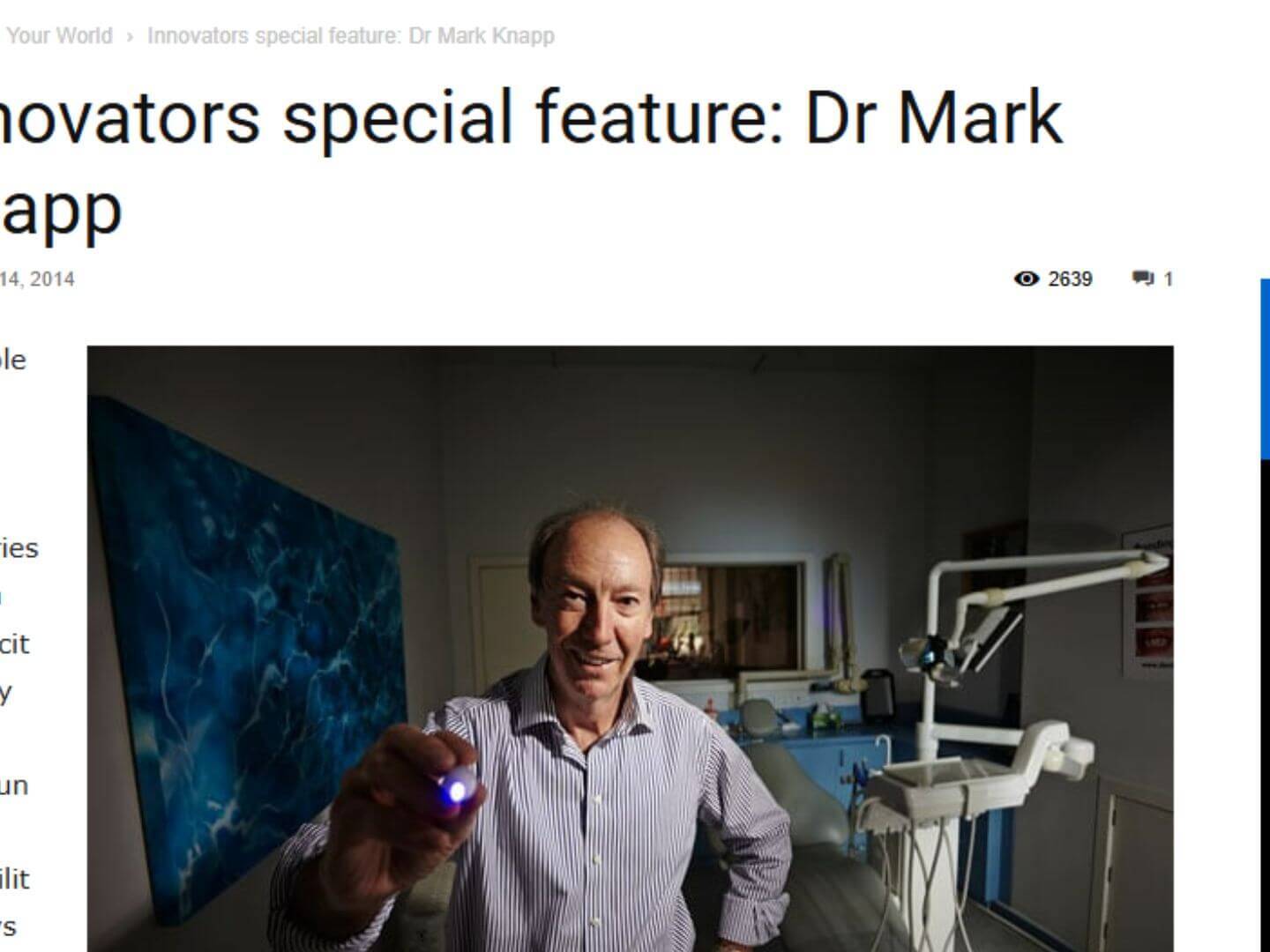 Dr Mark Knapp's Dental Product Press release